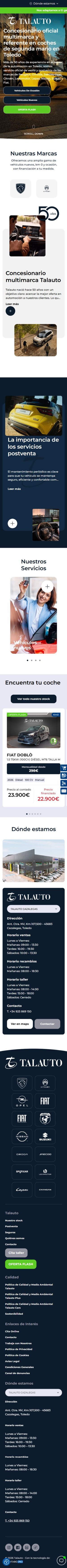 Web de Talauto en móvil